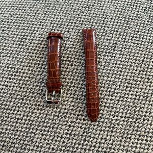 MICHELE Watch Band - Genuine Alligator - Tobacco Brown - 16 mm
